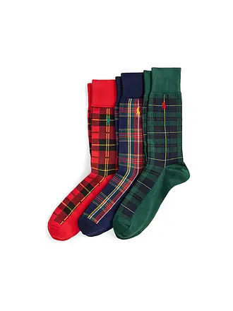 POLO RALPH LAUREN | Socken 3er Pkg wine / green / royal | 